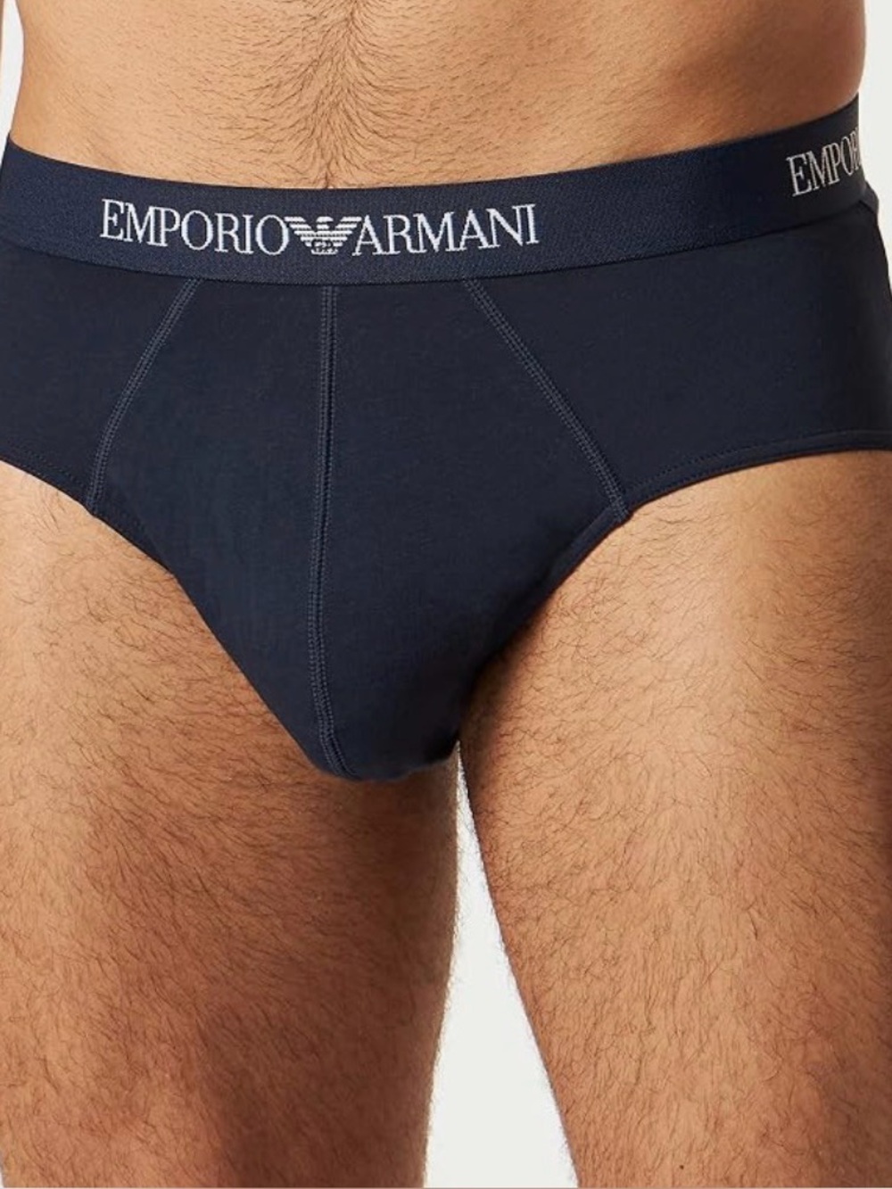 Emporio Armani Black & White Logo Men's Briefs 3 Pack